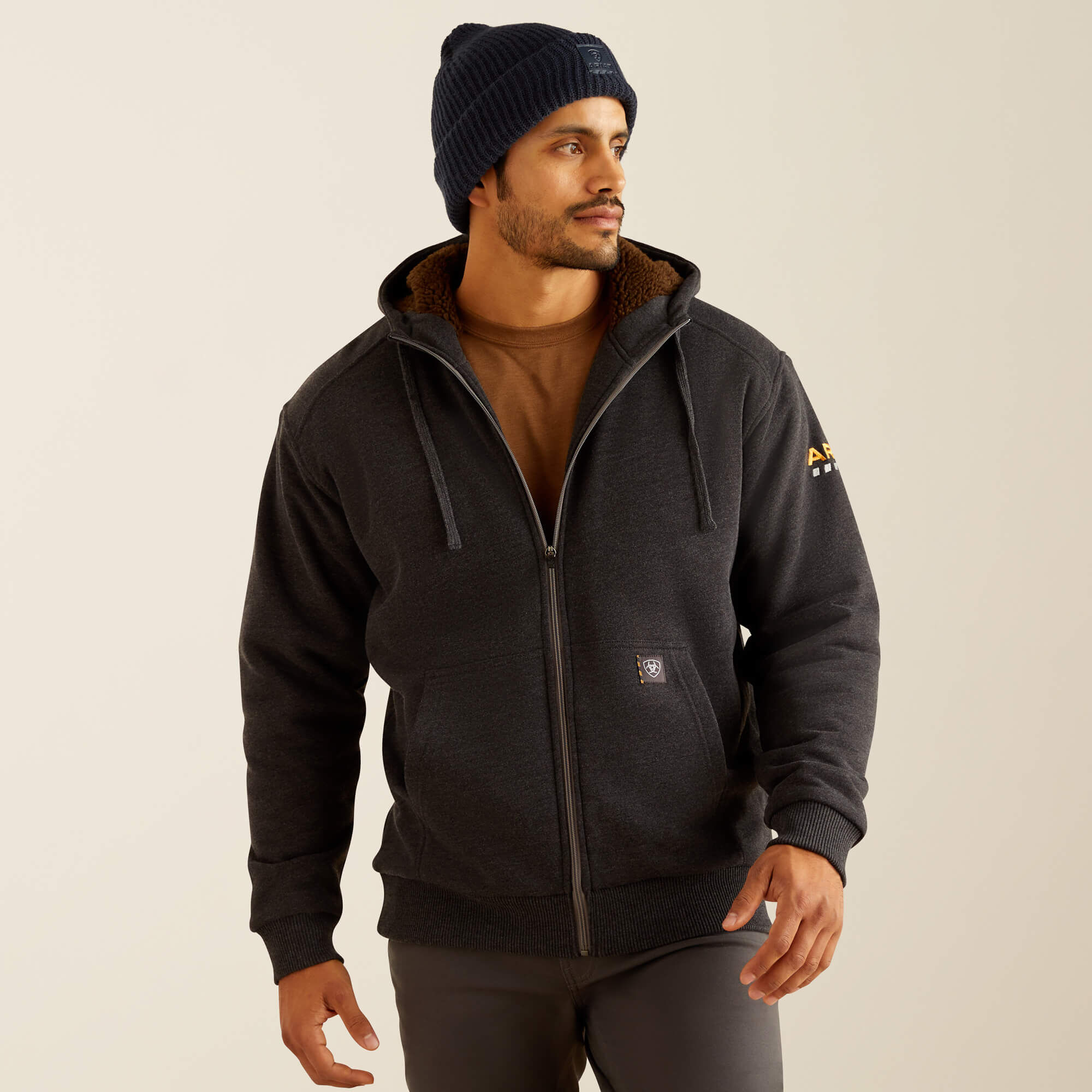 Rebar All-Weather Sherpa-Lined Full Zip Hoodie