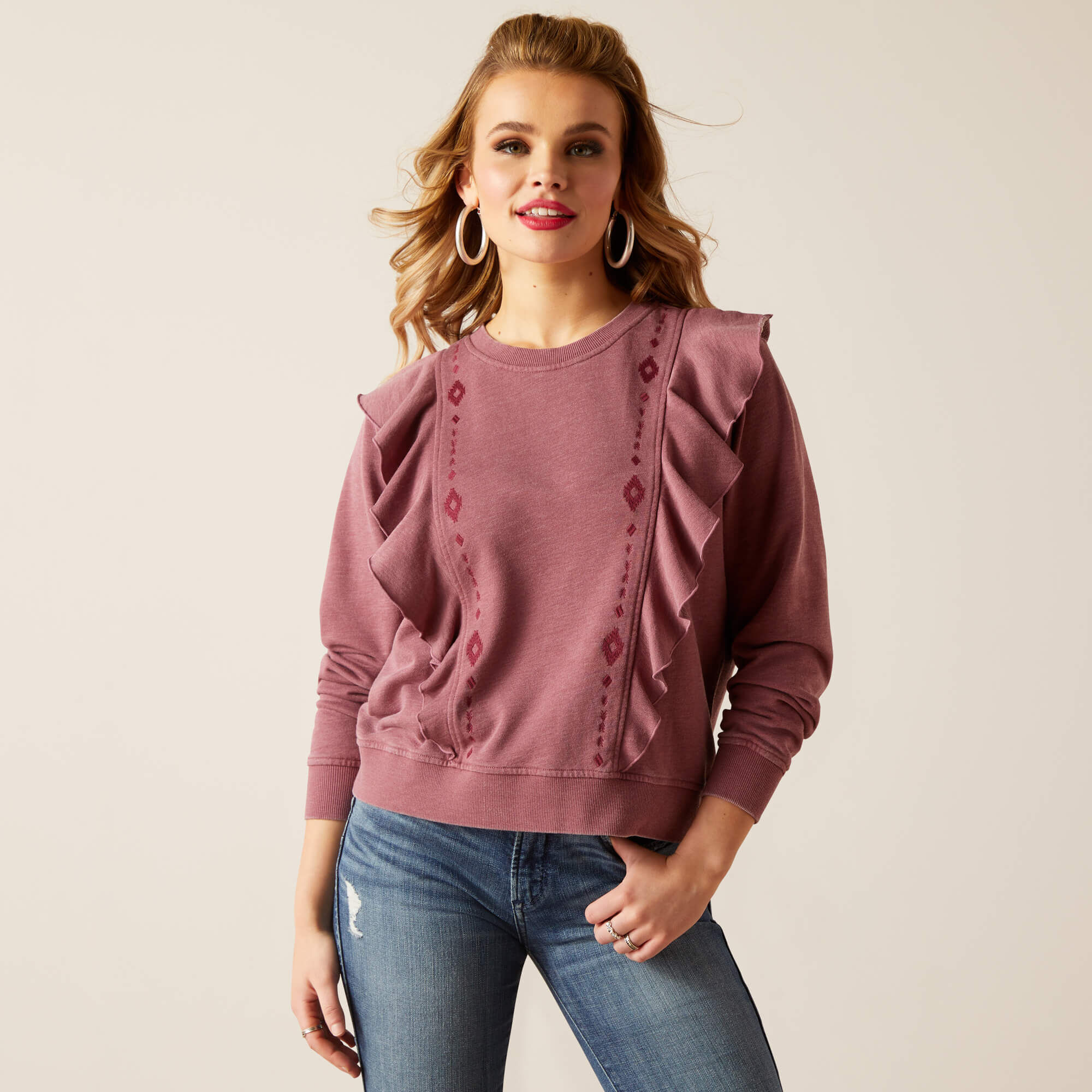 Twyla Ruffle Sweatshirt