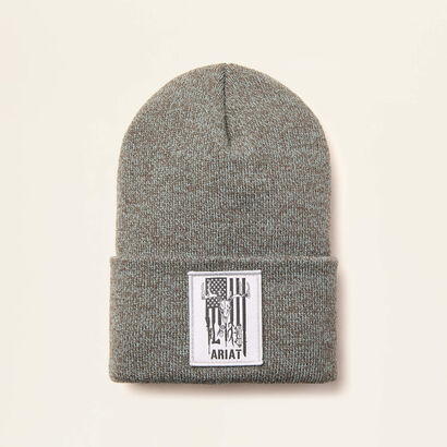 American Outdoors Patch Beanie