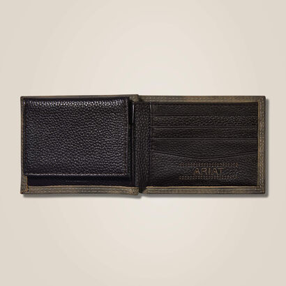 Bifold Wallet Logo Suede