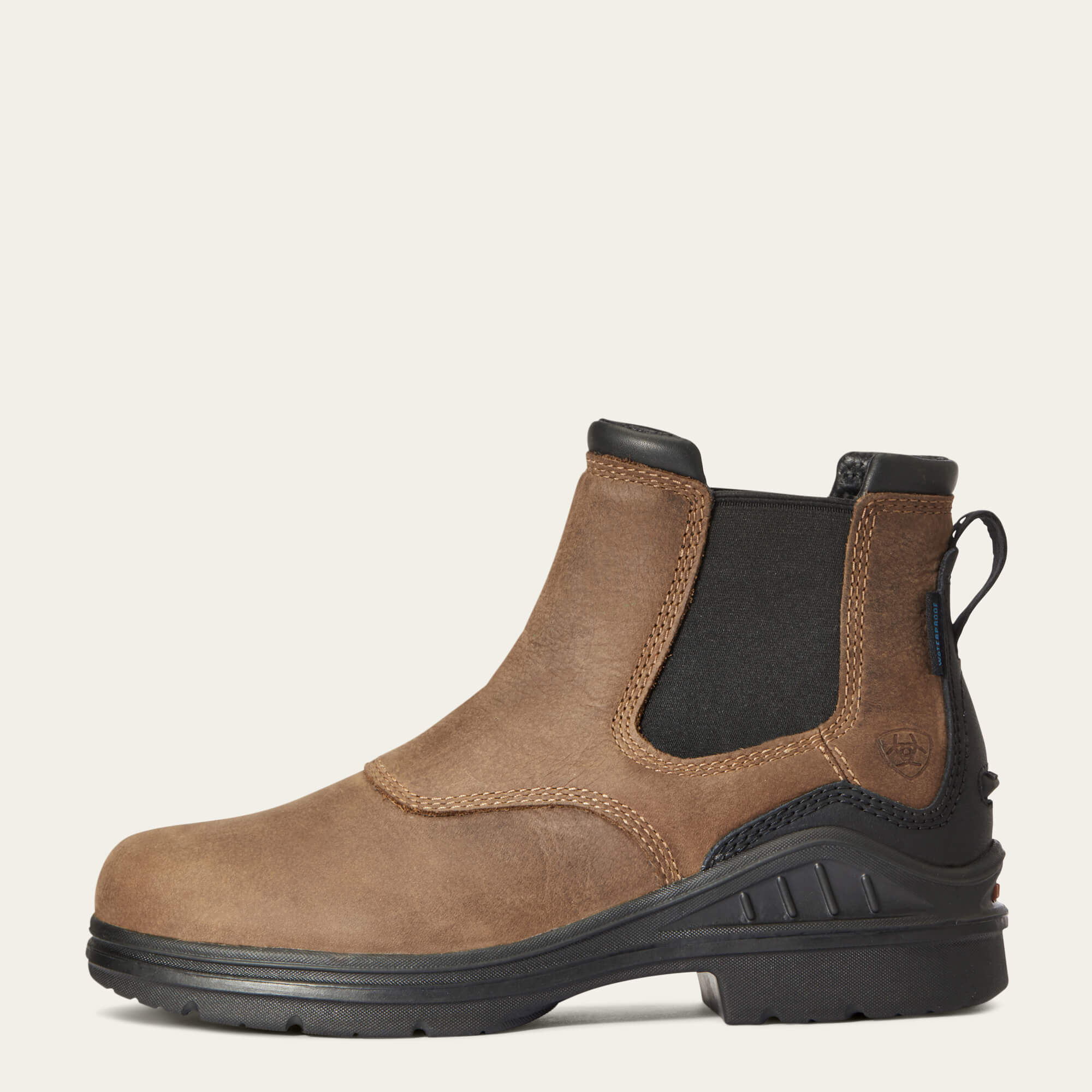 Women's Barnyard Twin Gore II Waterproof Boots in Antique Brown Leather,  Size: 5.5 B / Medium by Ariat