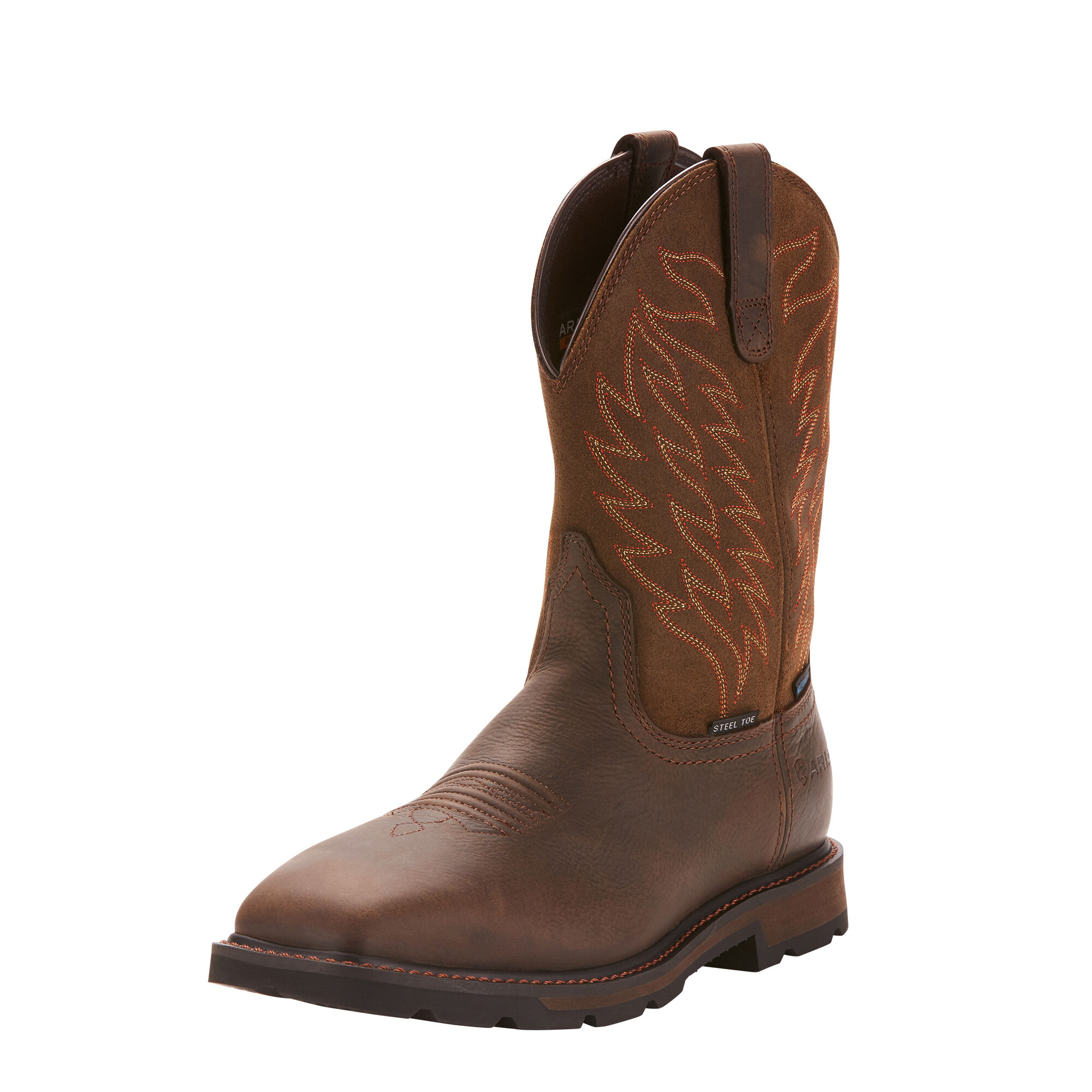 ariat square toe work boots waterproof
