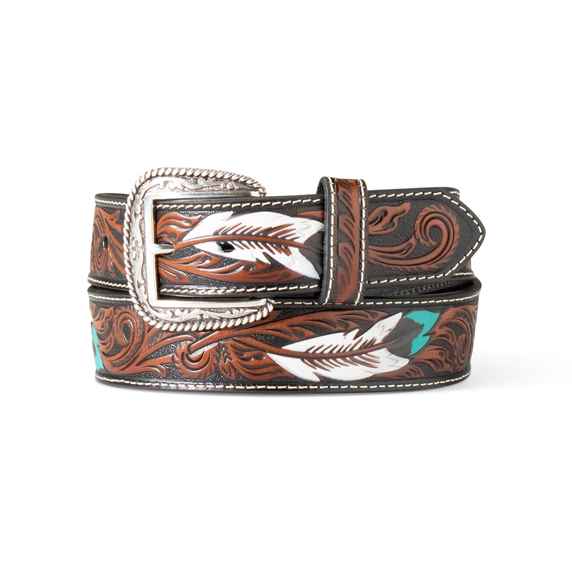 Feather Embossed Belt