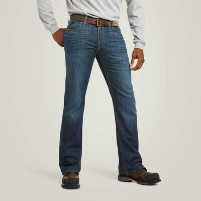 Men's FR M4 Relaxed Workhorse Boot Cut Jeans in Flint Cotton, Size: 31 X 30  by Ariat