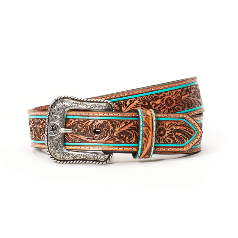 Ariat Women's Tooled Inlay Belt