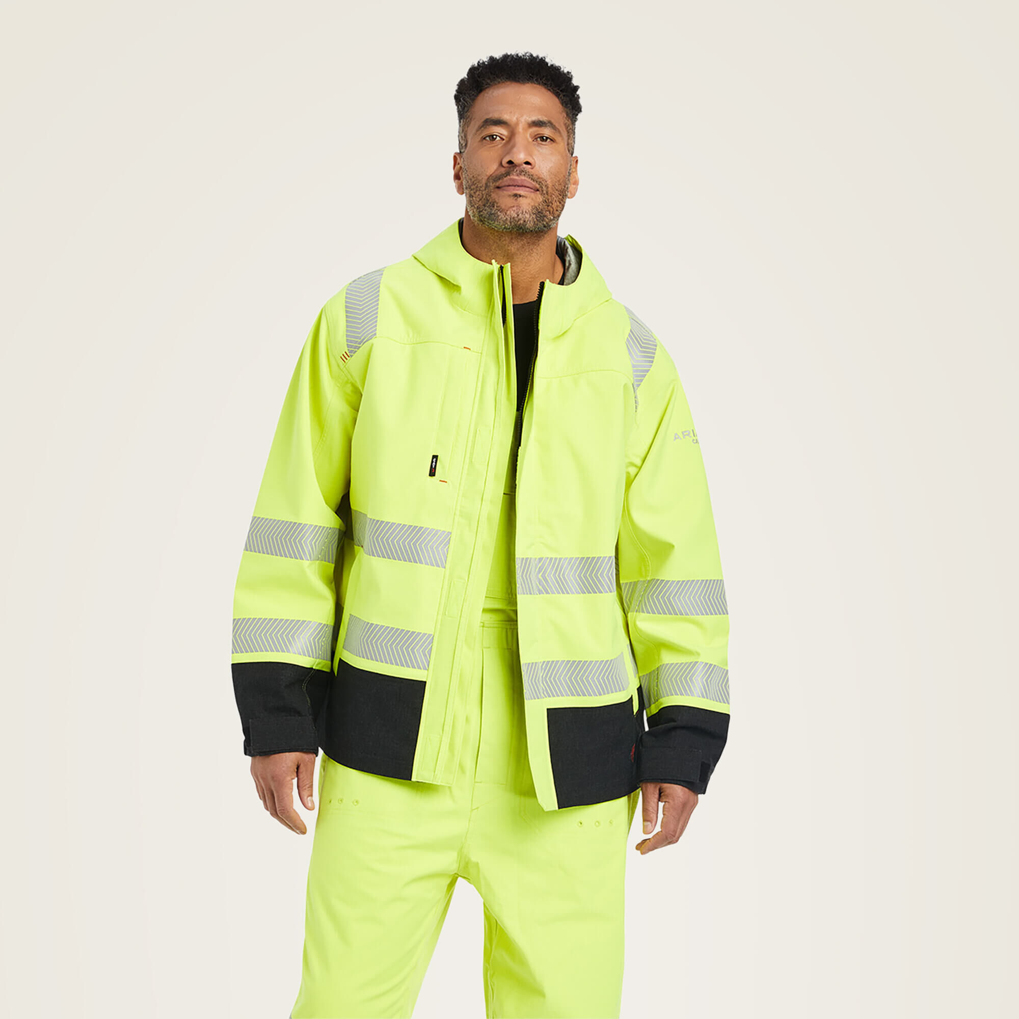 FR Hi-Vis Hooded Waterproof Jacket