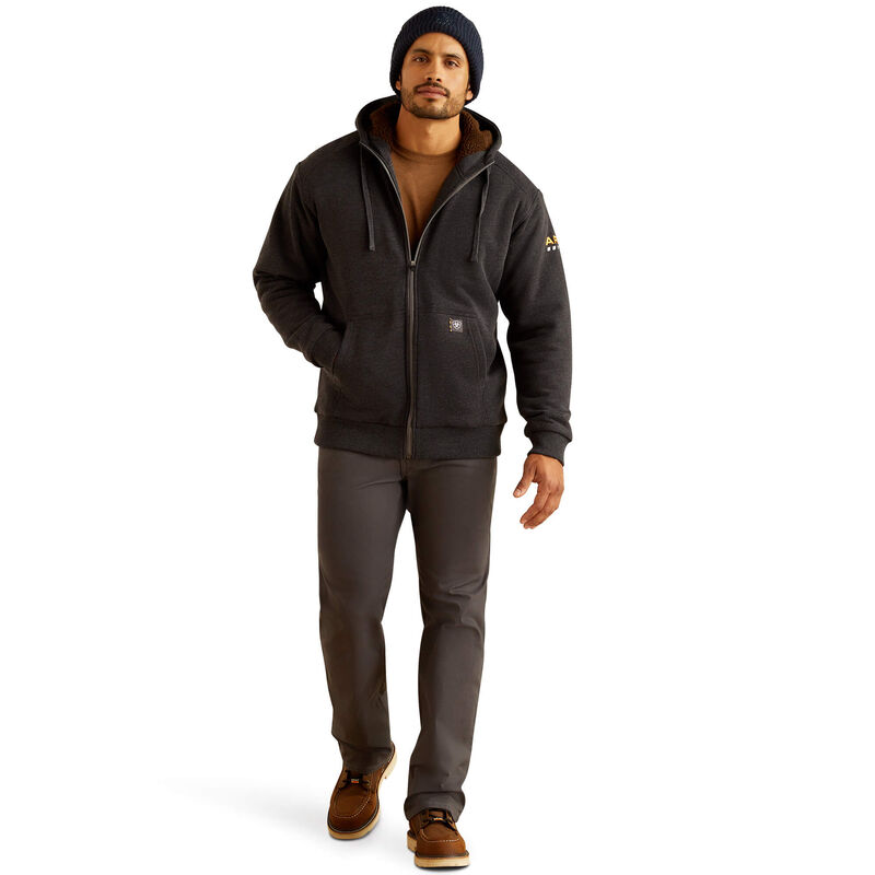 Rebar All-Weather Sherpa-Lined Full Zip Hoodie