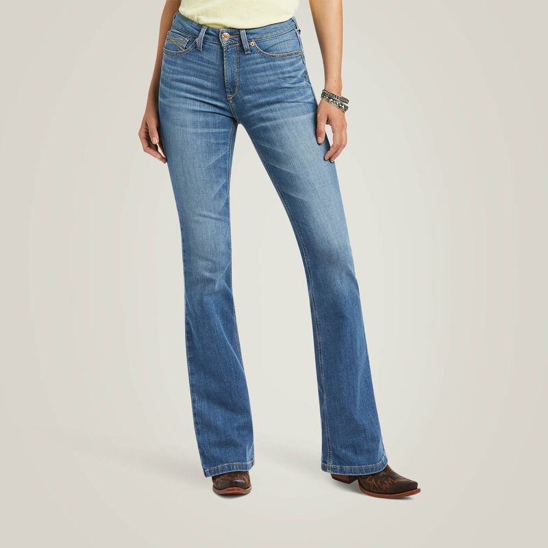 Jeans Mid Rise Bootcut - Blue Extra Stretch Diamant Women