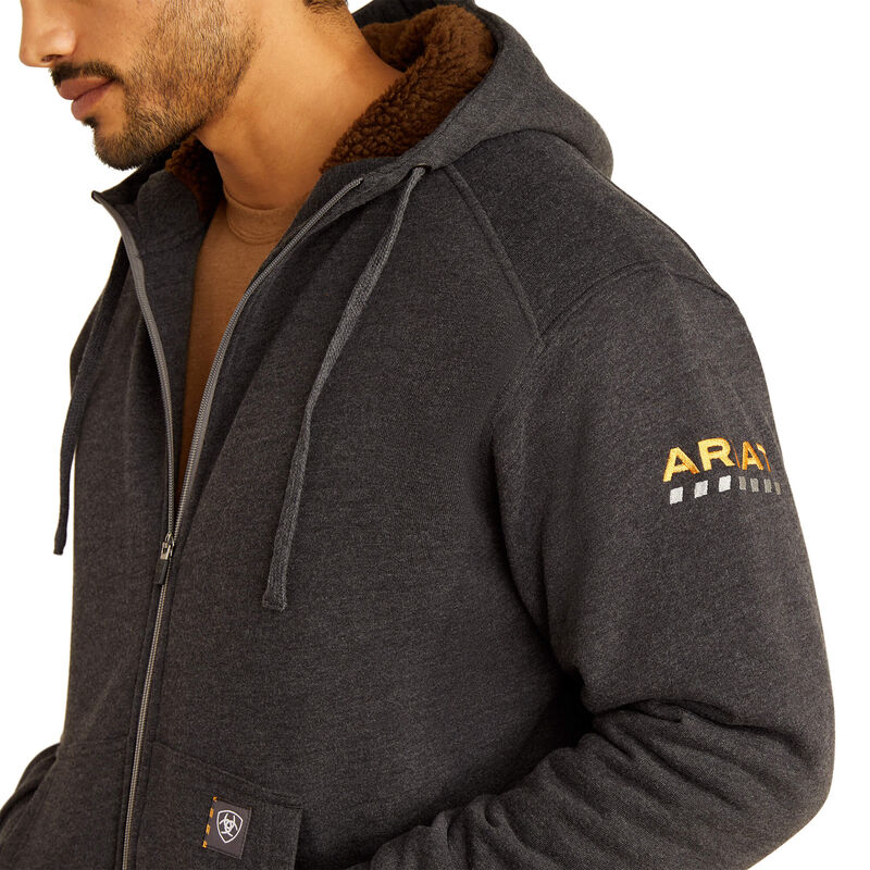 Rebar All-Weather Sherpa-Lined Full Zip Hoodie