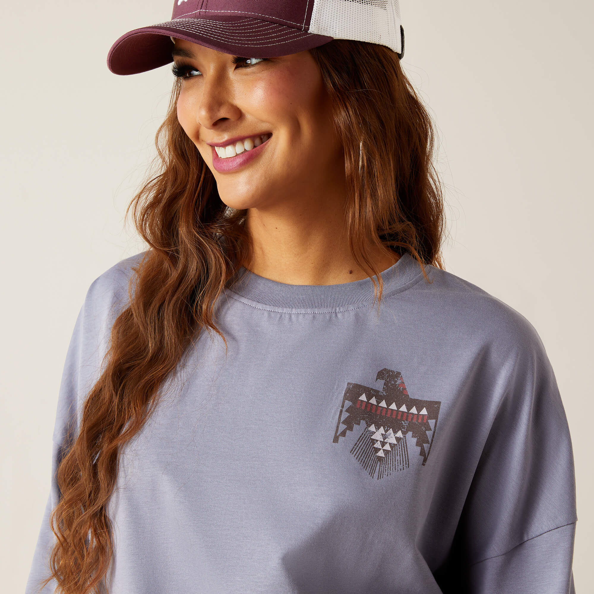 Women's Thunderbird T-Shirt in Folkstone Grey, Size: Large by Ariat