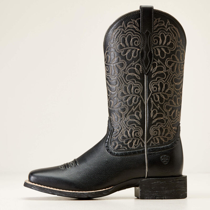 Women's Boots Trend 2023 Black 39 Round Head Heels Western Cowboy