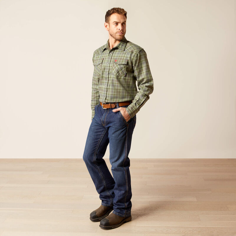 FR Sawtooth Retro Fit Snap Work Shirt