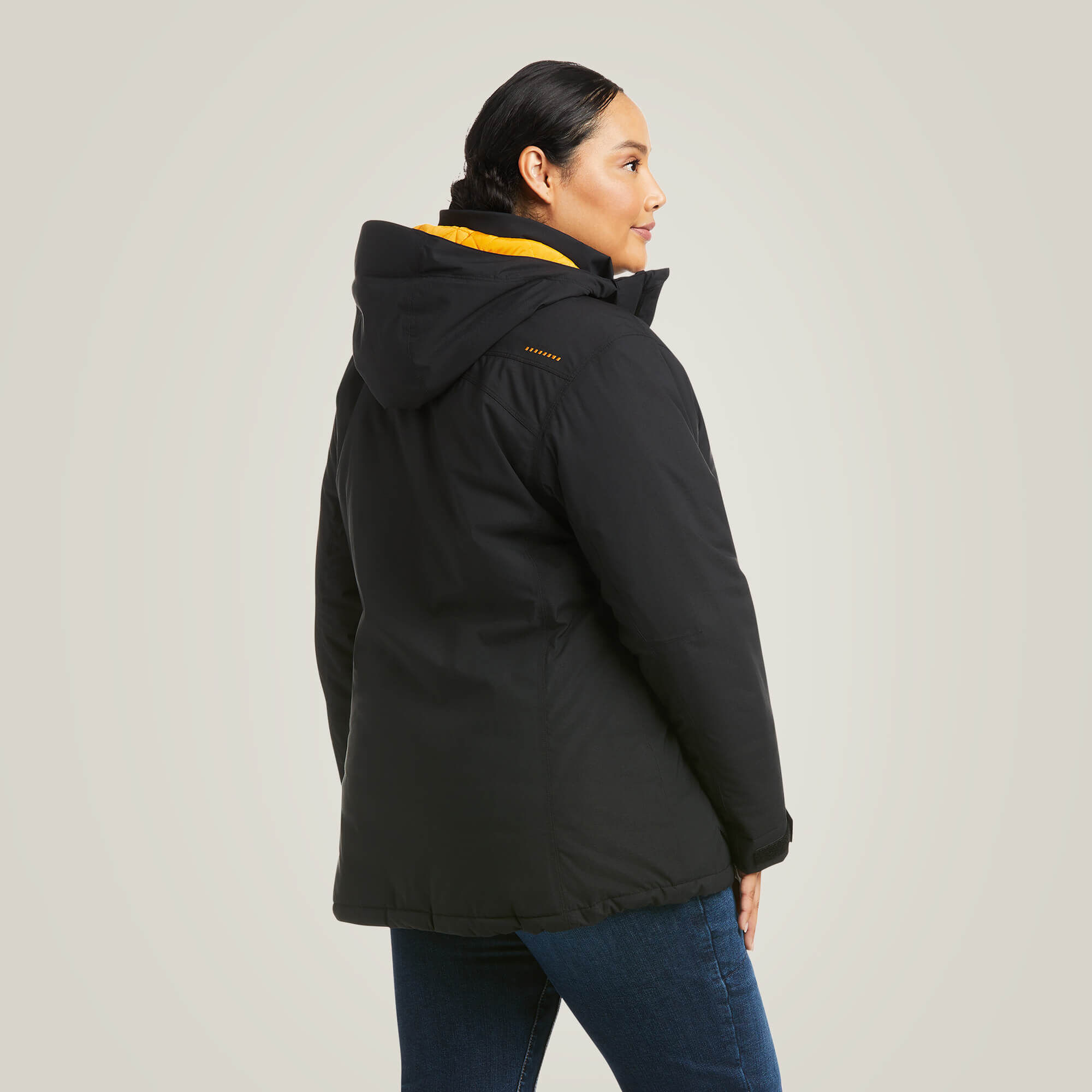 Women's Rebar Storm Fighter 2.0 Waterproof Jacket in Black, Size: Medium by  Ariat
