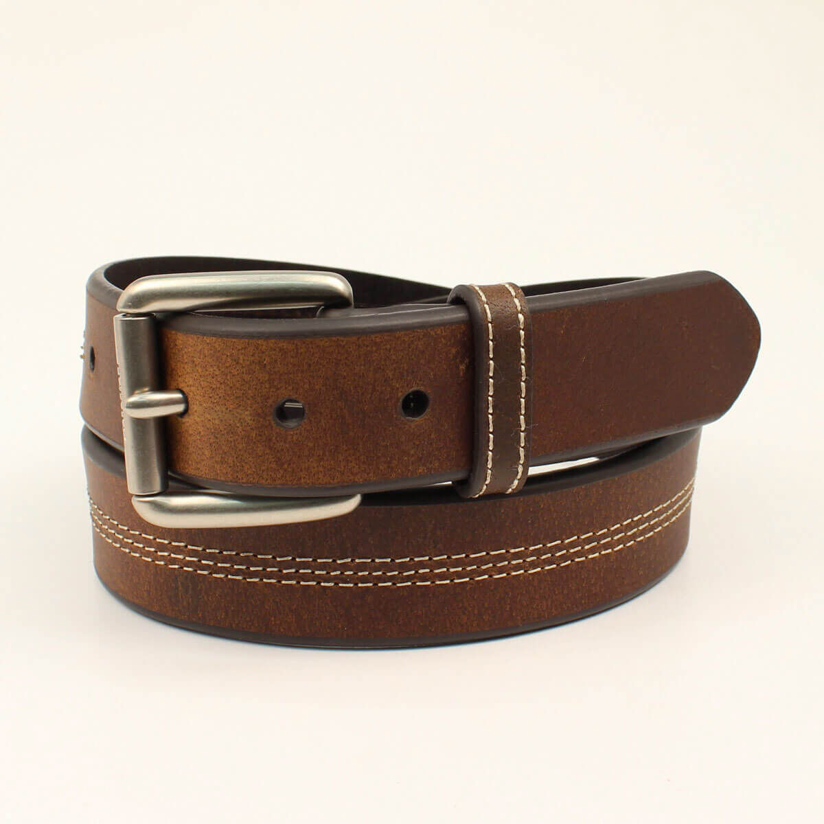 Center triple stitch belt