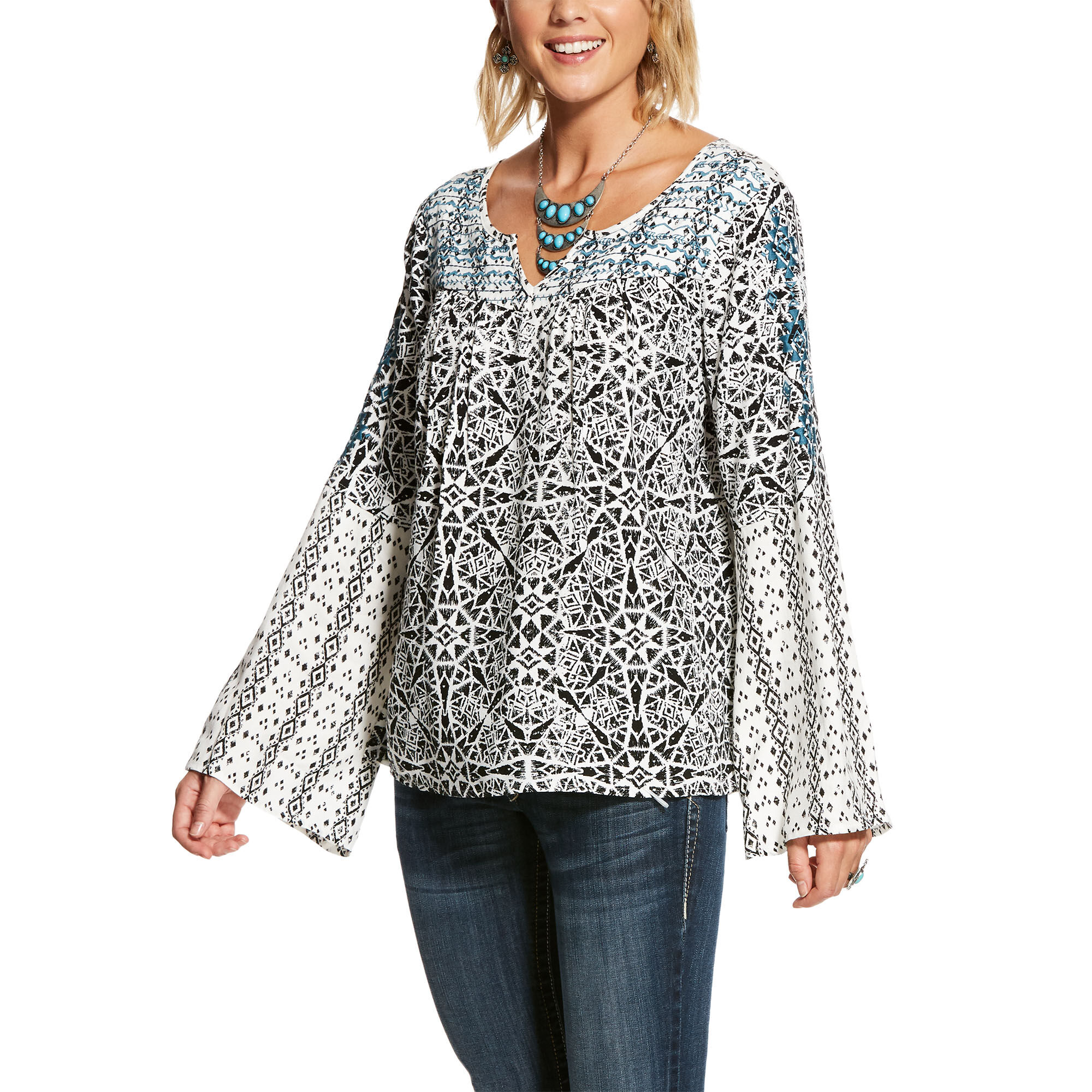 Camilla graphic-print tunic shirt - Multicolour