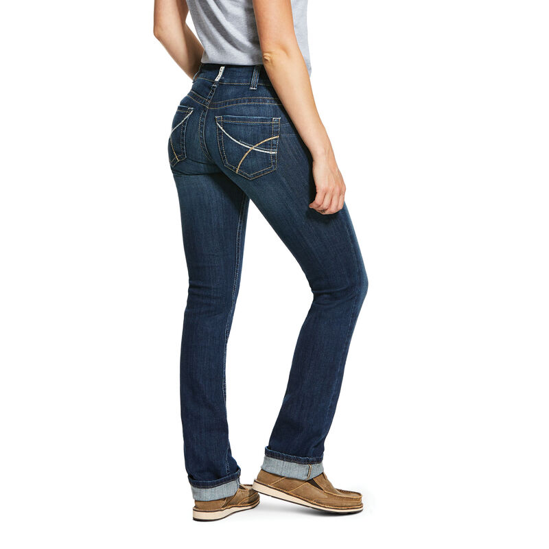 R.E.A.L. Mid Rise Stretch Rookie Stackable Straight Leg Jean | Ariat
