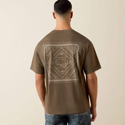 Ariat Buffalo Bandana ToughStock Boxy T-Shirt Front