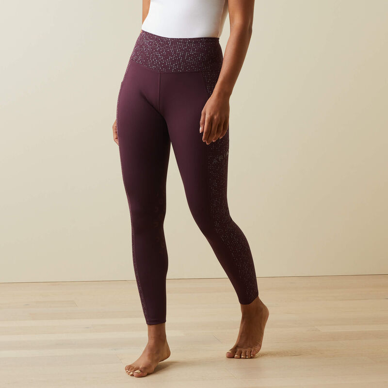 Ariat 'Eos Lumina' Knee Grip Tights in Ebony - Women's XL – The