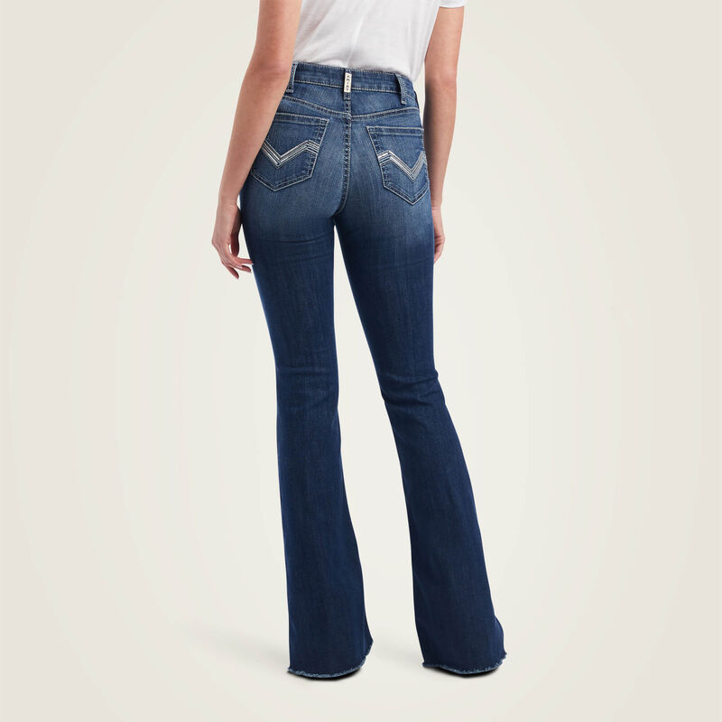 Womens Jeans Full Rhinestone Letter Denim Pants High Waist