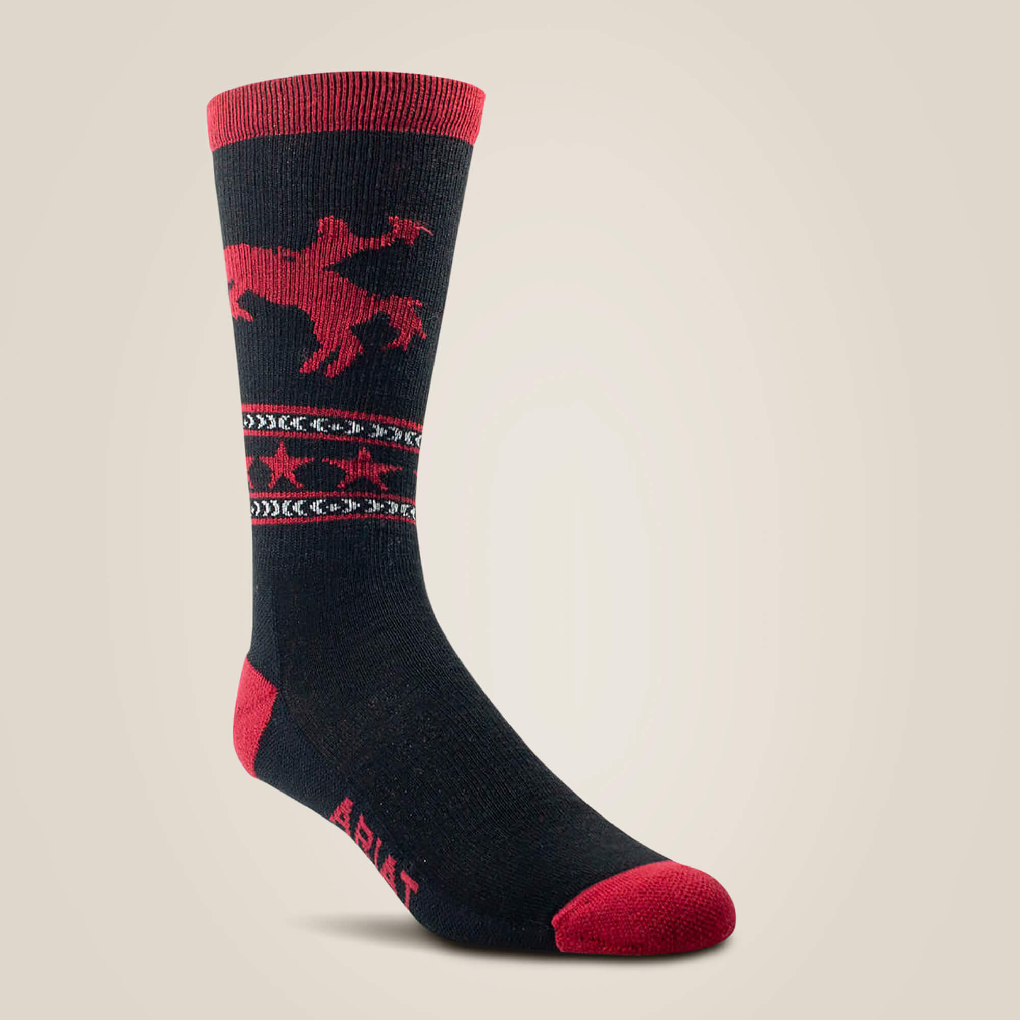 Bronc Rider Mid Calf Everyday Performance Wool Sock