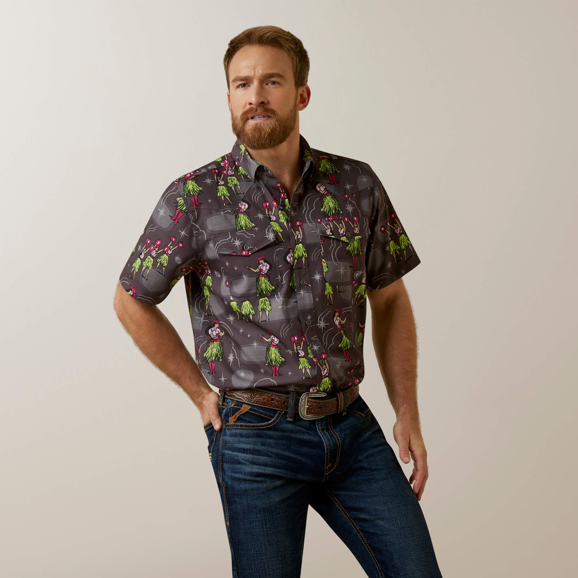 Venttek Western Aloha Fitted Shirt