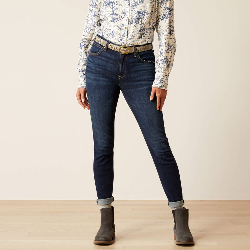 High Rise Bridle Skinny Jeans