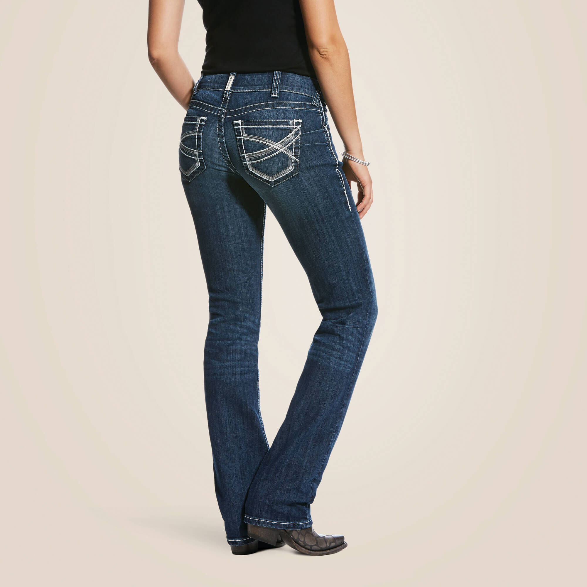 R.E.A.L. Mid Rise Stretch Ivy Stackable Straight Leg Jean | Ariat