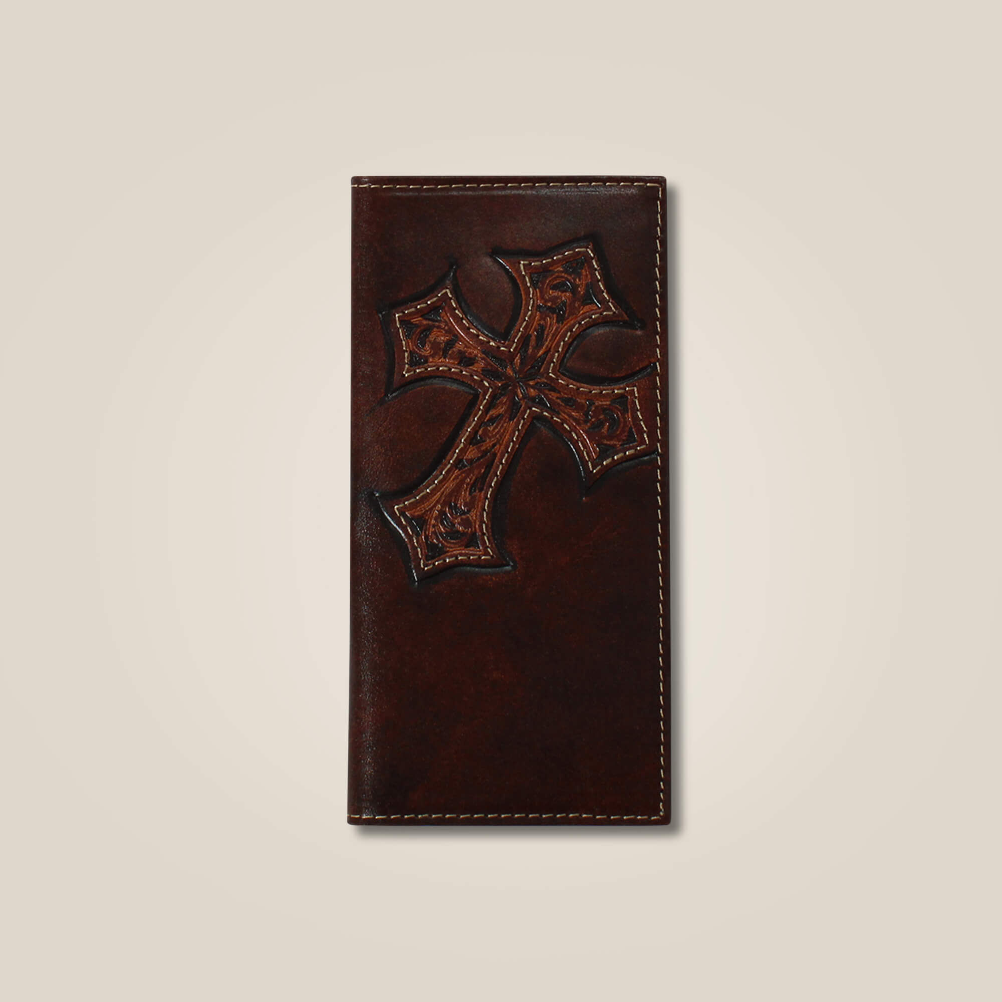 Cross embossed rodeo wallet