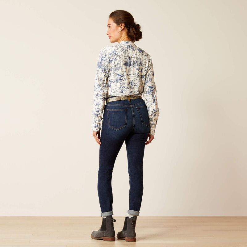 High Rise Bridle Skinny Jeans