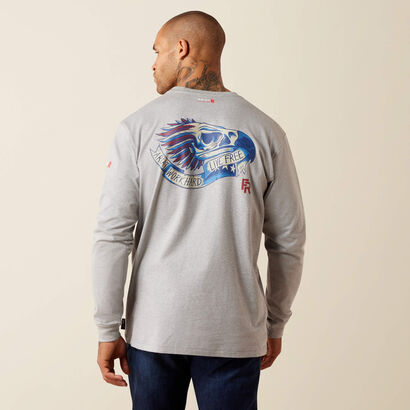 FR Air Eagle Skull Long Sleeve T-Shirt Front