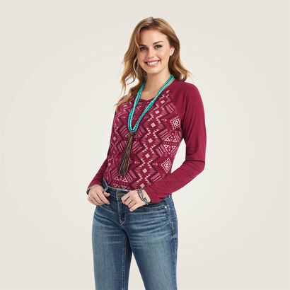 REAL Printed Henley Shirt