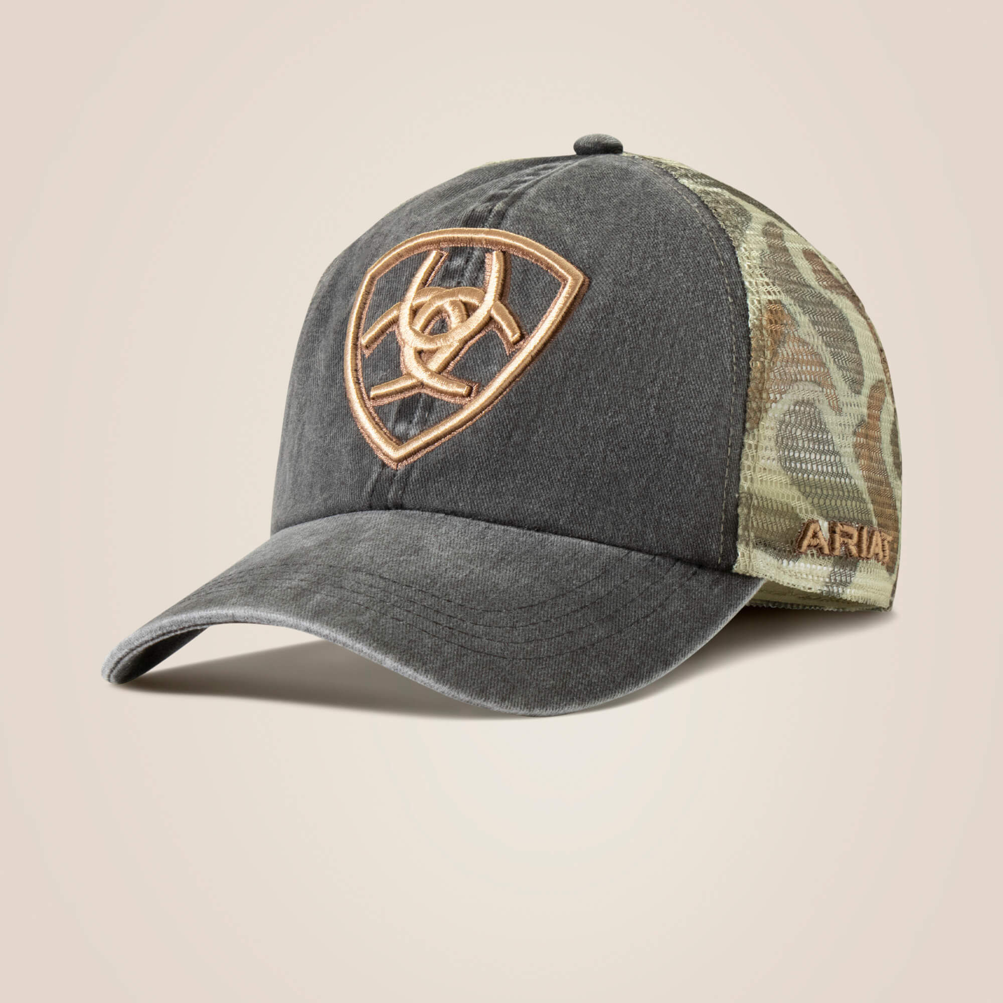 Women's Logo Camo Back Cap in Black, Size: OS by Ariat
