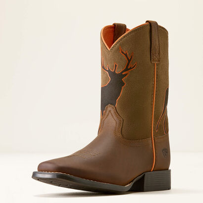 Trail Cam Wide Square Toe Western Boot 3-4 Front