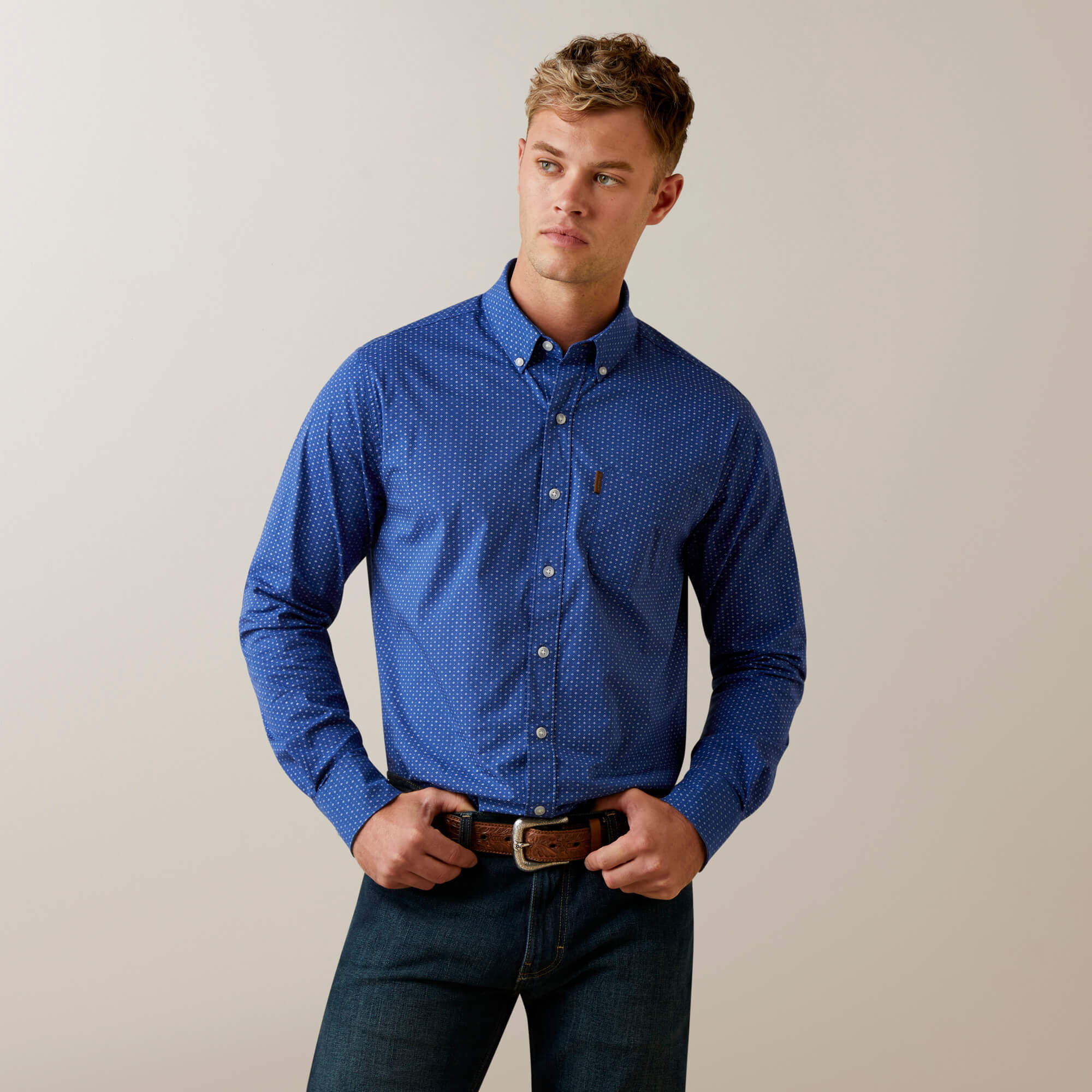 Ditsy Stretch Modern Fit Shirt