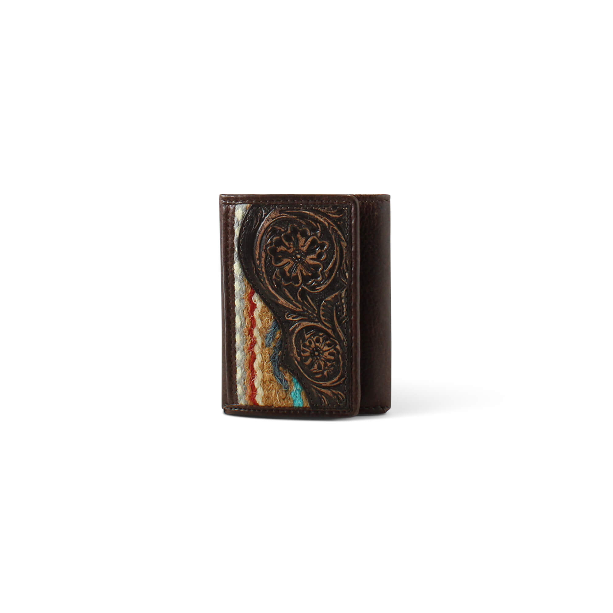 Rug Floral Embossed Trifold Wallet