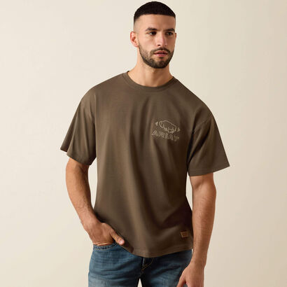 Ariat Buffalo Bandana ToughStock Boxy T-Shirt Back
