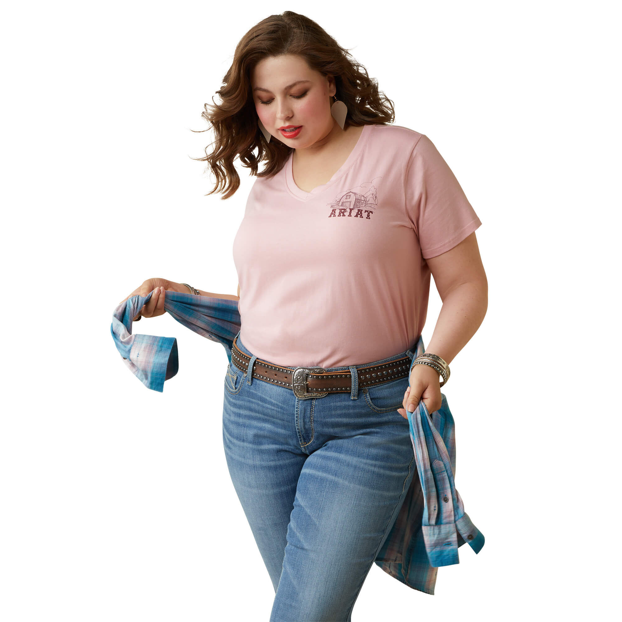 plus size womens western shirts