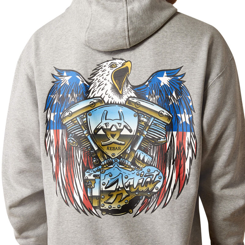 Rebar Workman Moto Eagle Hoodie