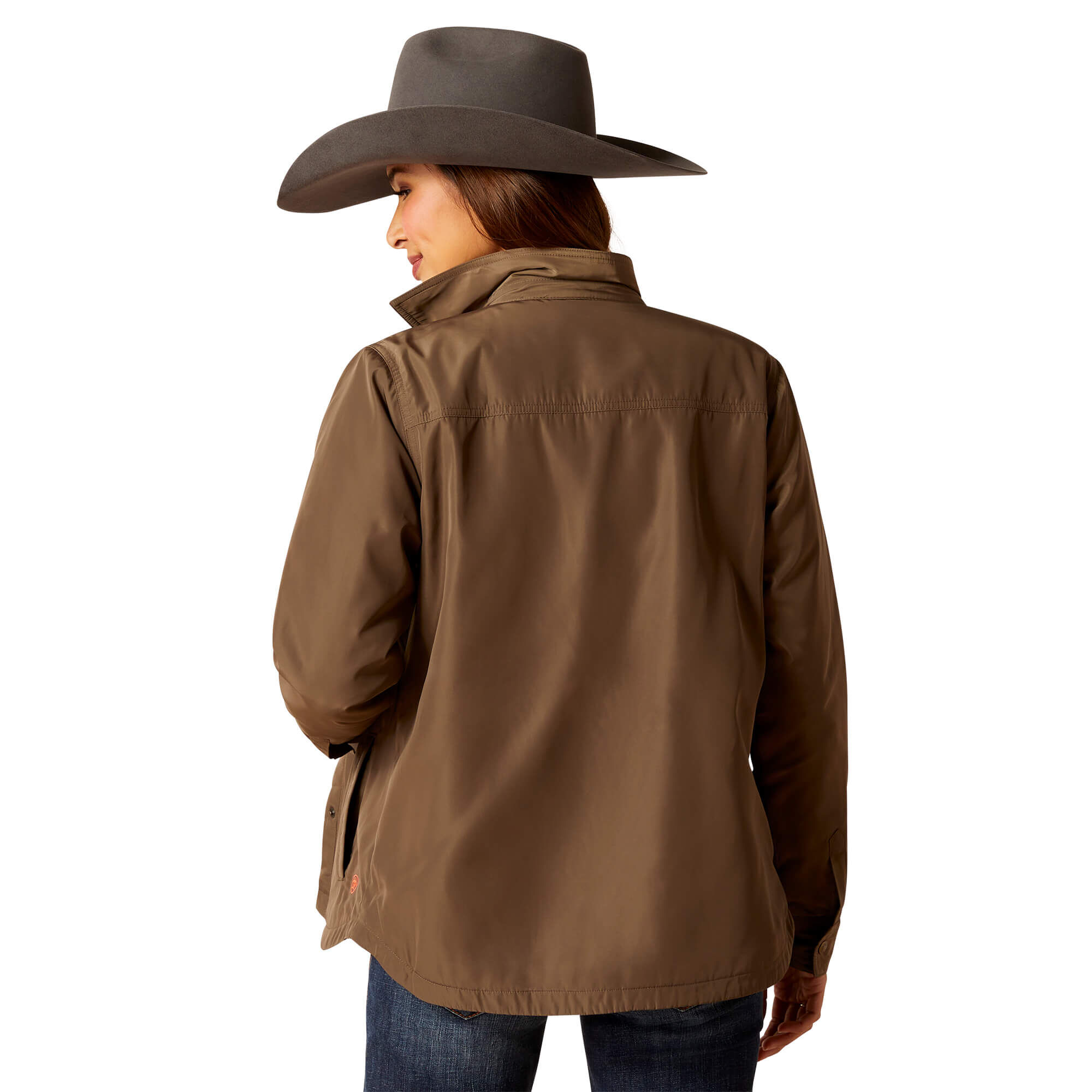 Women's Dilon Shirt Jacket in Canteen, Size: Medium by Ariat