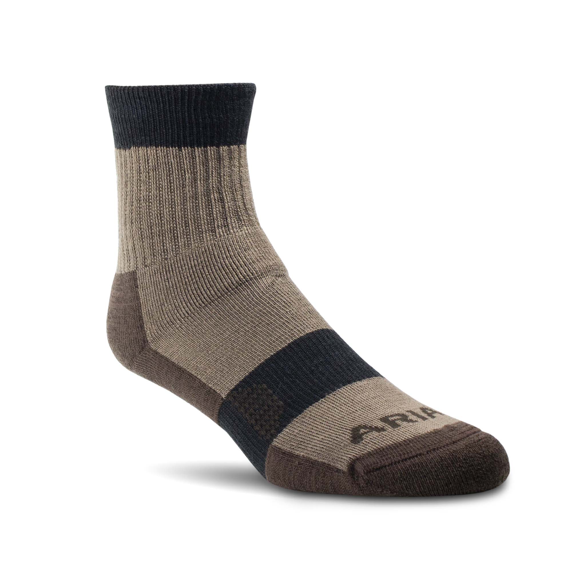 FUN TOES Men Merino Wool Hiking Socks -Lightweight-6 Pairs Pack