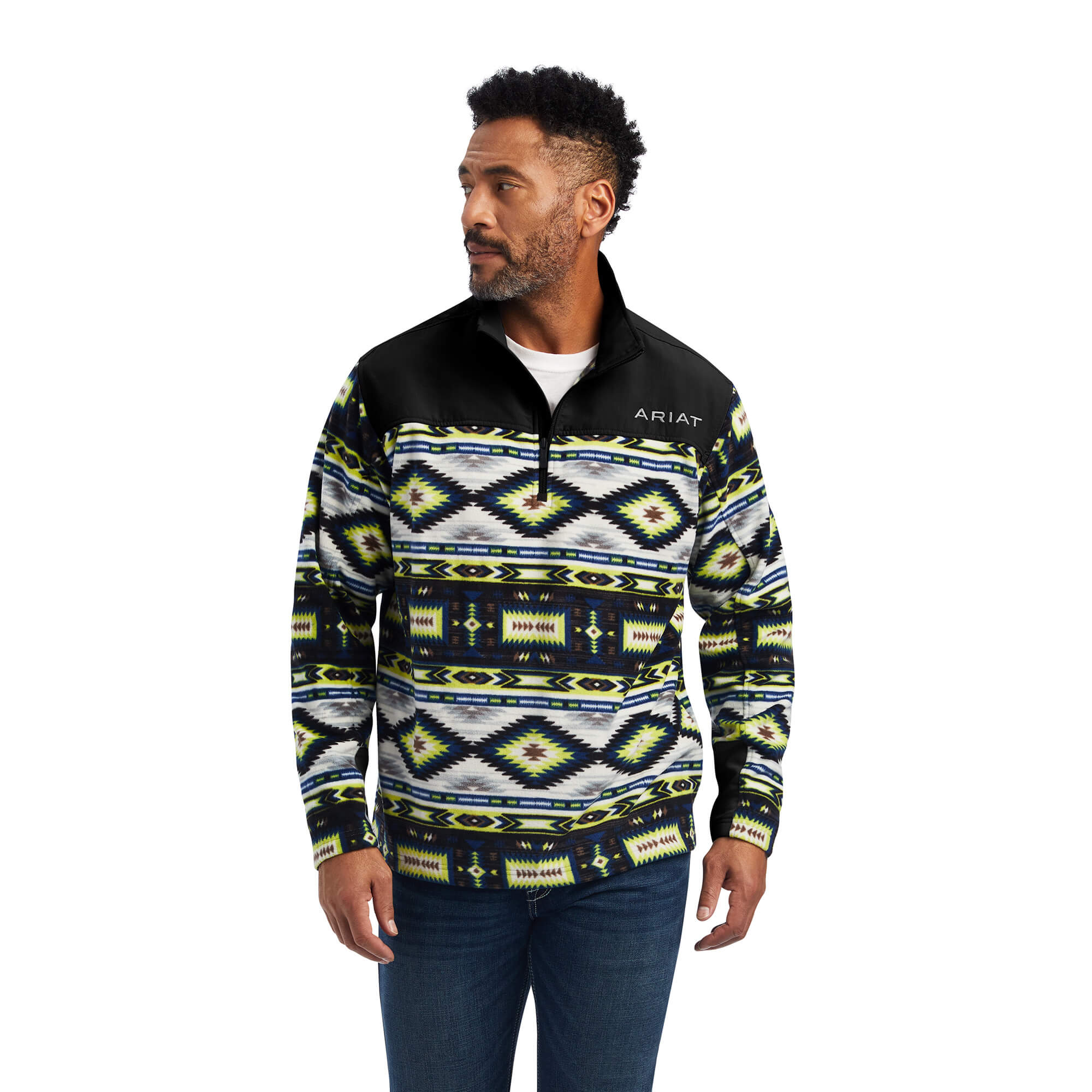 Cotton-Rich Mockneck Sweatshirt