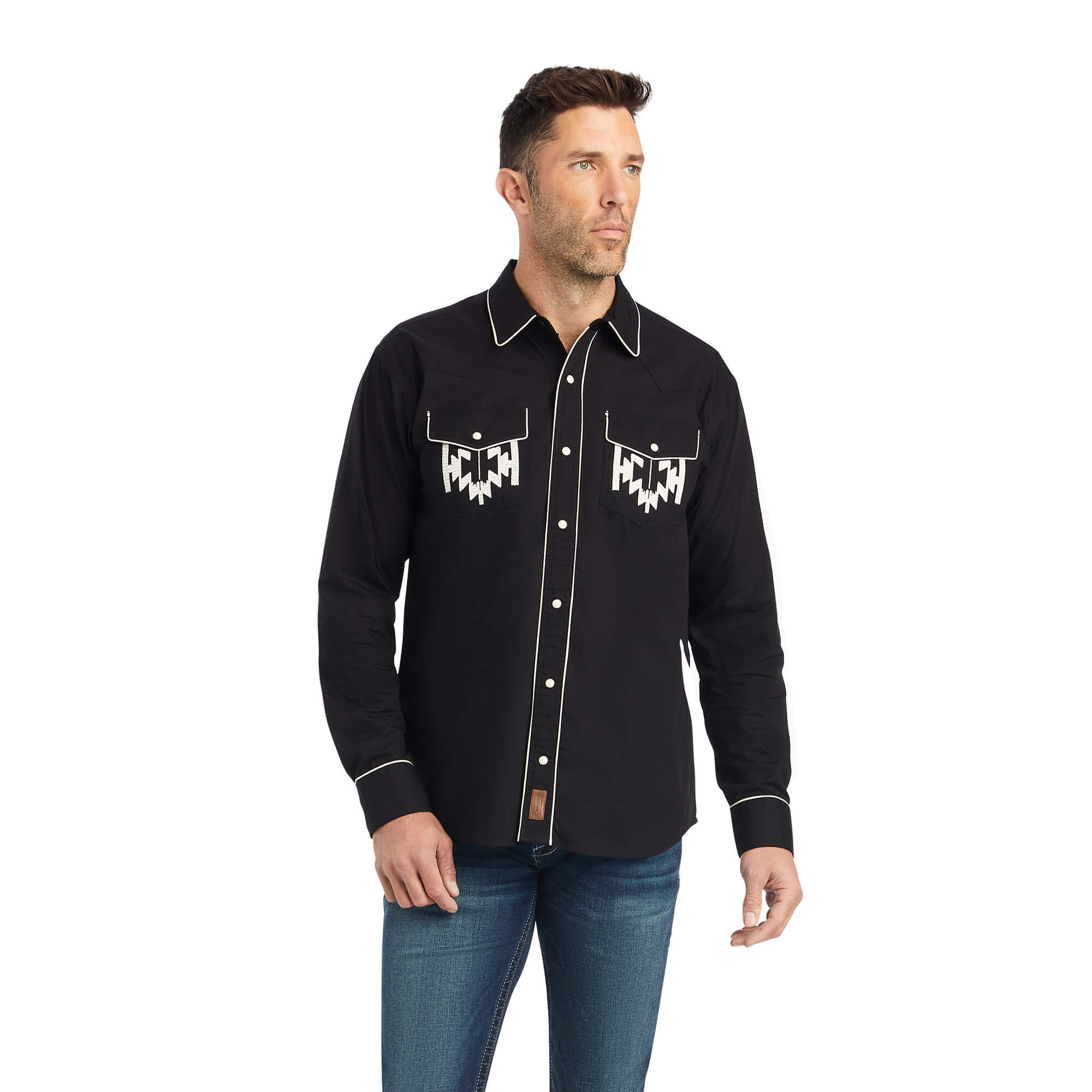 Ariat Men's Solid Team Mexico Logo Long Sleeve Button-Down Western Shirt -  Country Outfitter