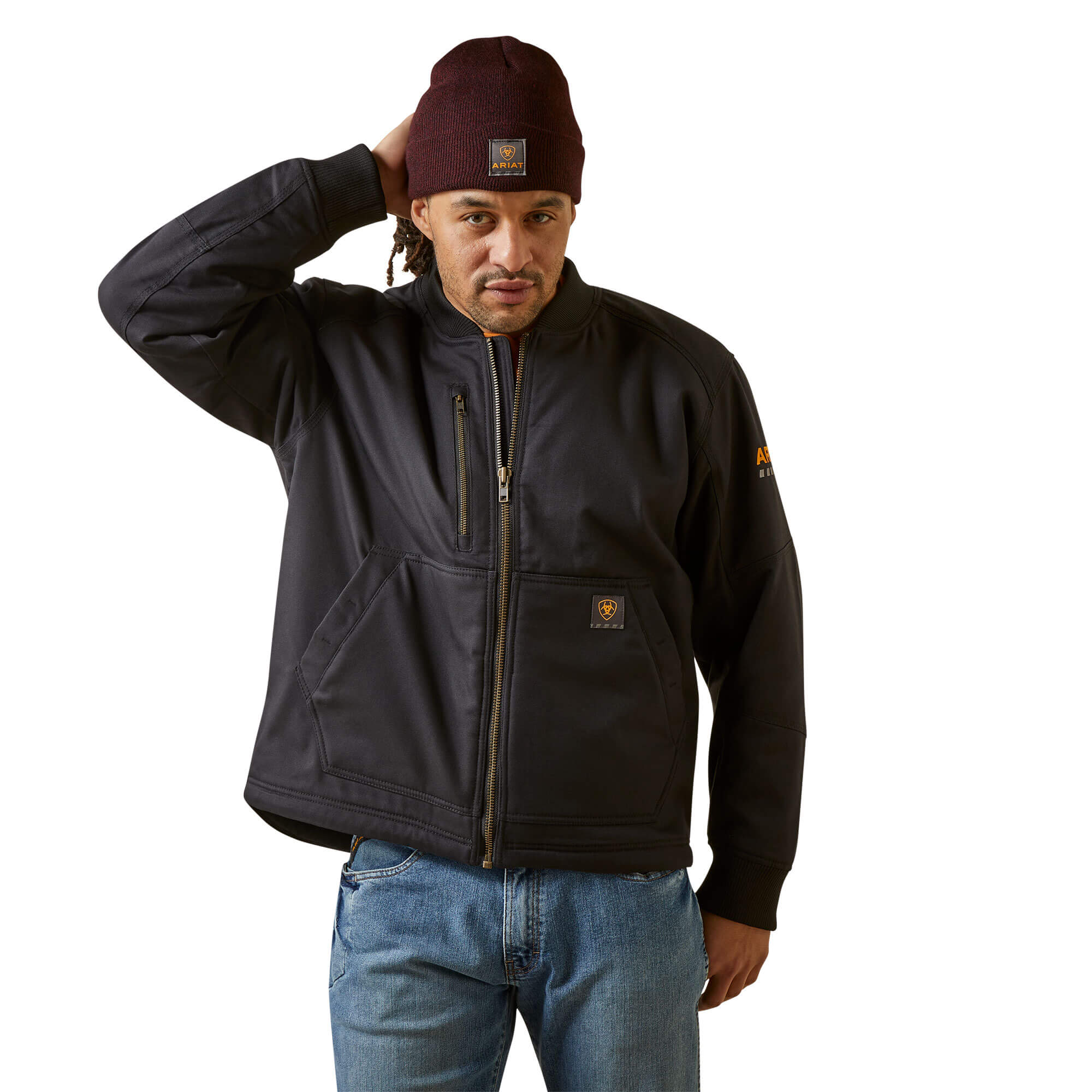 Rebar Stretch Canvas Bomber Jacket | Ariat